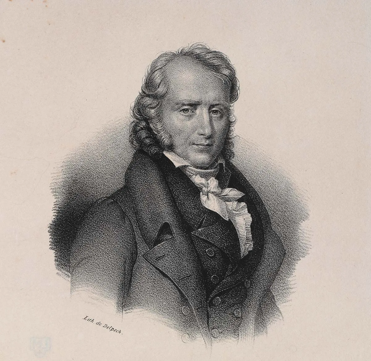 Druckgrafik von Benjamin Constant, um 1820.