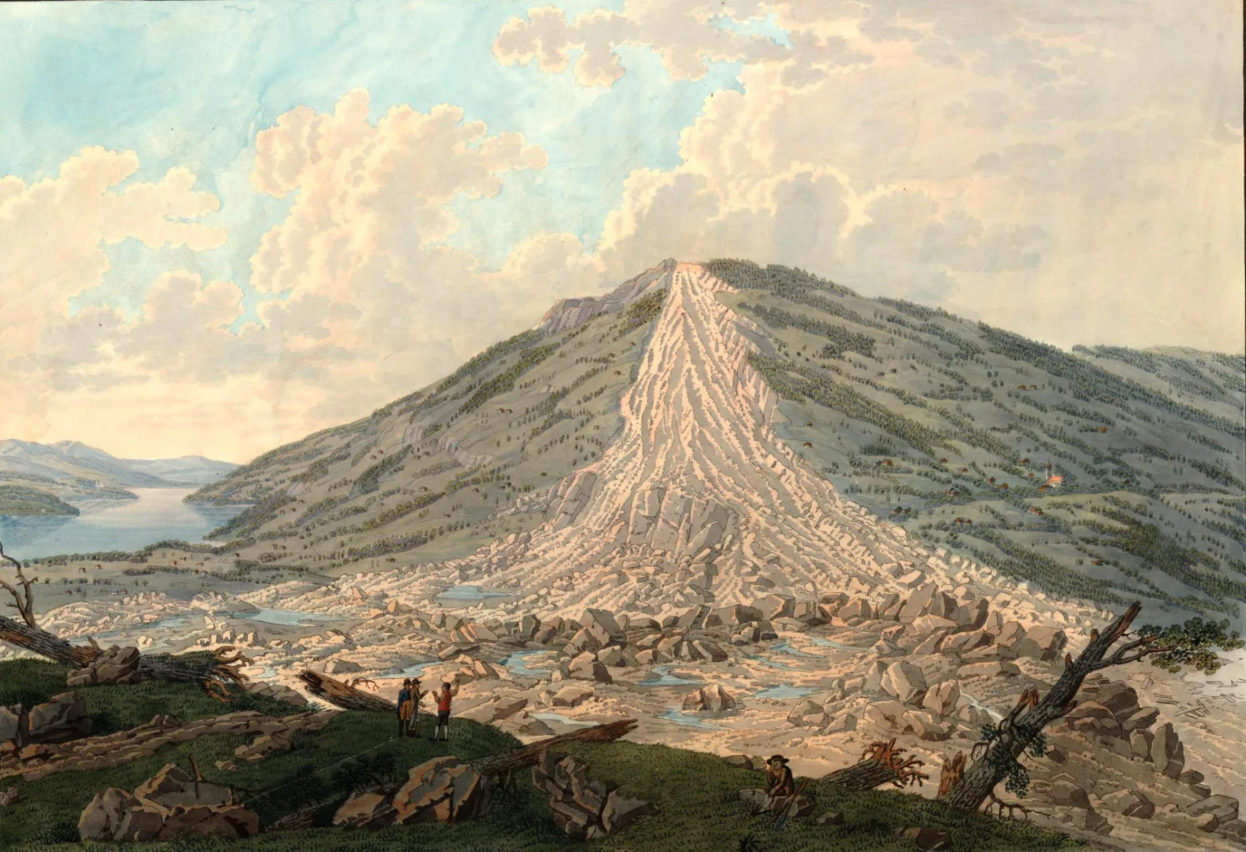 Eine der grössten Naturkatastrophen in der Schweiz: 1806 löste ein Bergsturz eine Flutwelle im Lauerzersee aus.