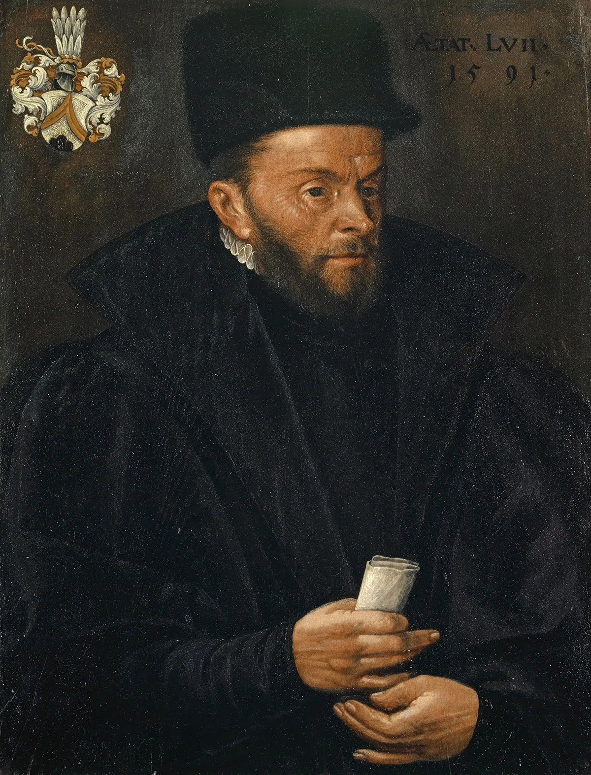 Hans Bock d. Ä., Bildnis des Basilius Amerbach, 1591.