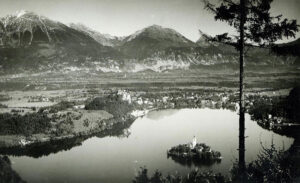 Bled as a postcard subject, ca. 1935.