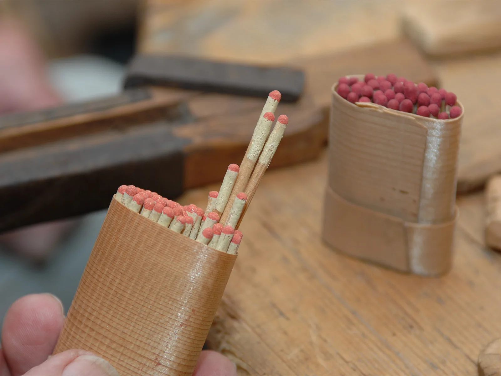 Phosphorus matches from the 19th century.