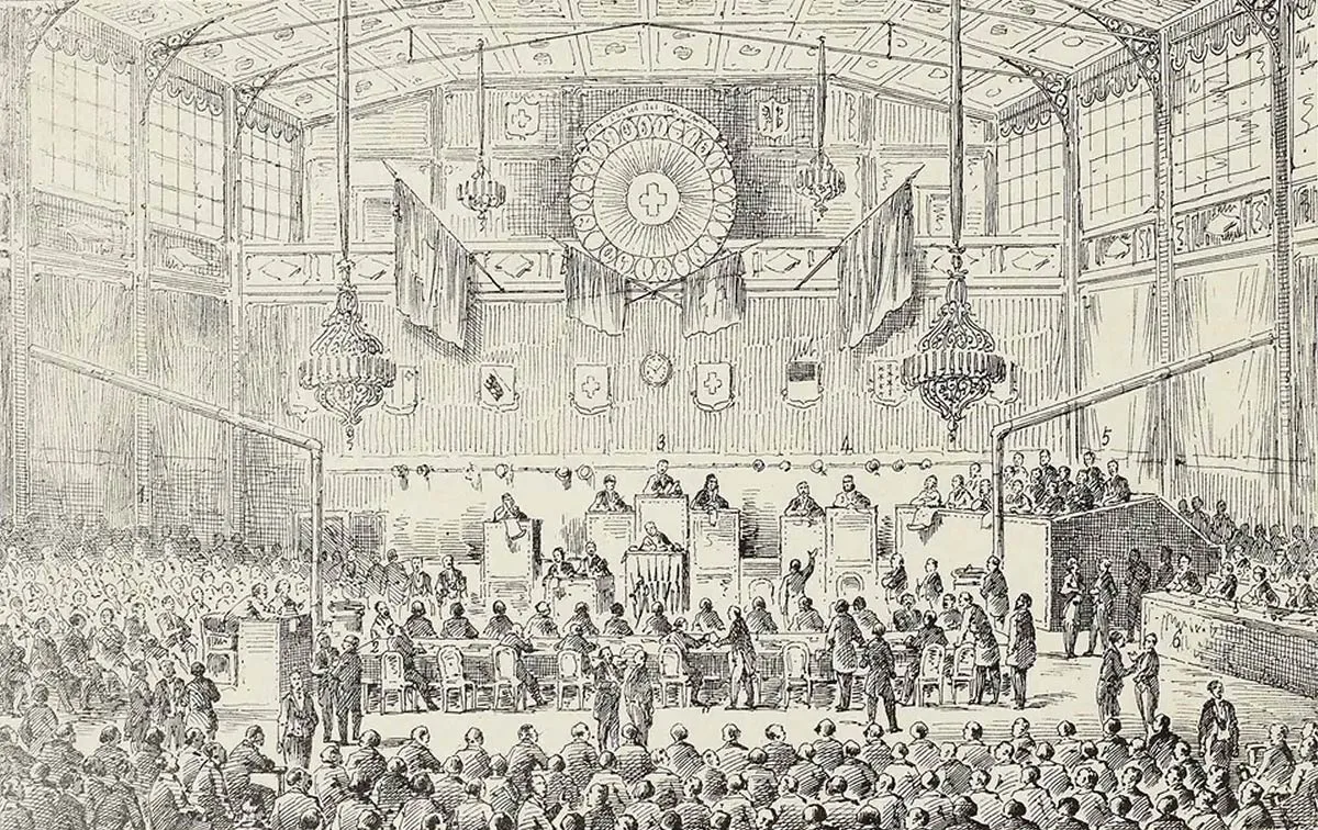 Im Dezember 1864 fand der Prozess gegen die Verantwortlichen des Genfer Aufstands im Palais électoral statt. Das Publikumsinteresse war gross.