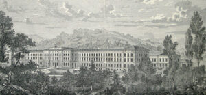 Die Klinik Burghölzli auf einem Stich von 1890.