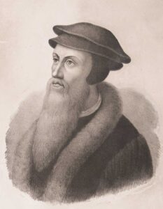 Porträt von Johannes Calvin.