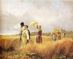 «La promenade du dimanche» par Carl Spitzweg, 1841.