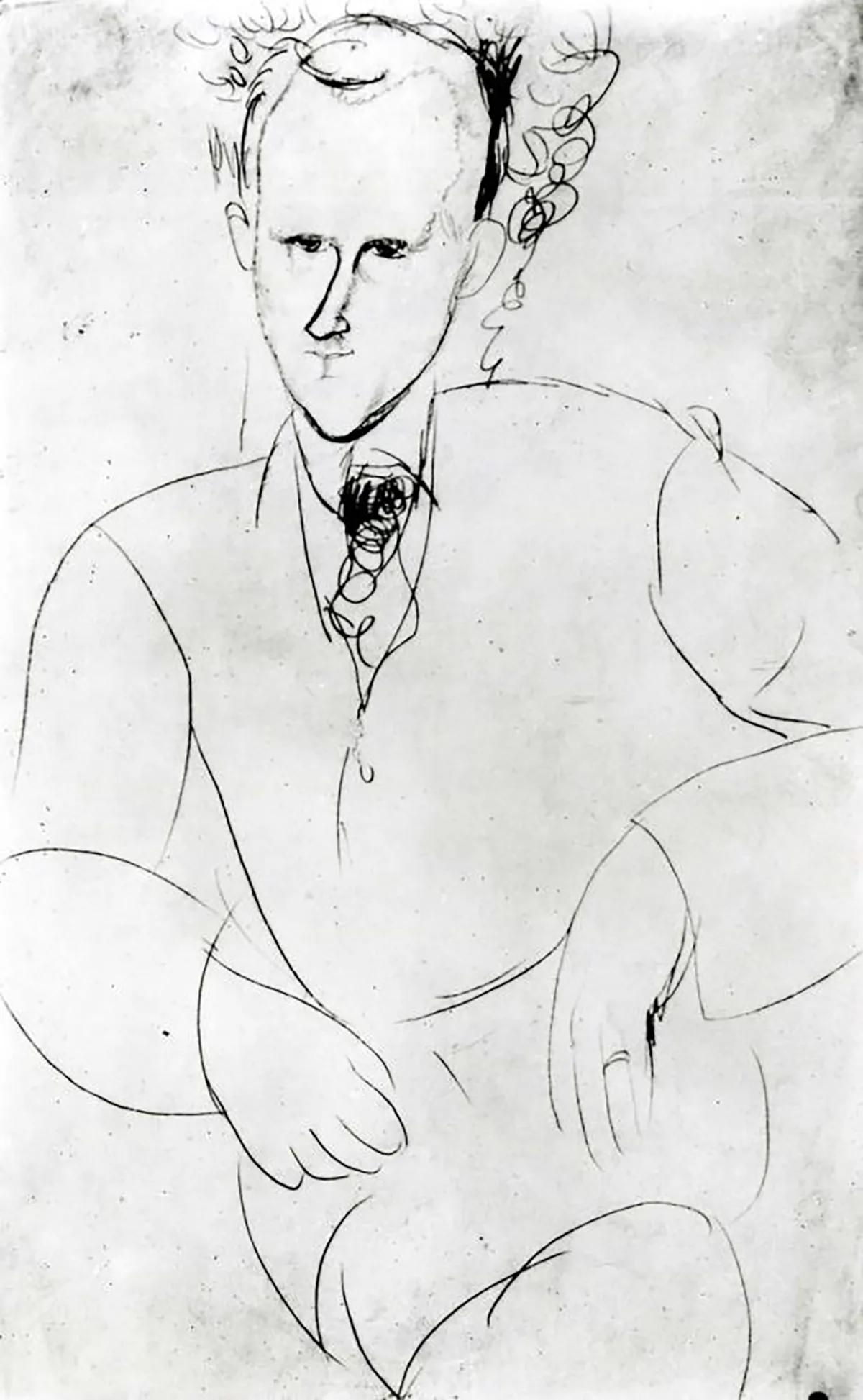 Portrait von Charles-Albert Cingria, gemalt von Amedeo Modigliani (1884 – 1920).