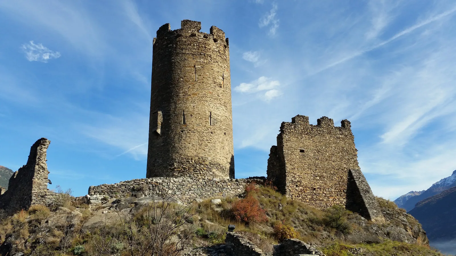 ... die Festung Châtel-Argent im italienischen Aostatal ...