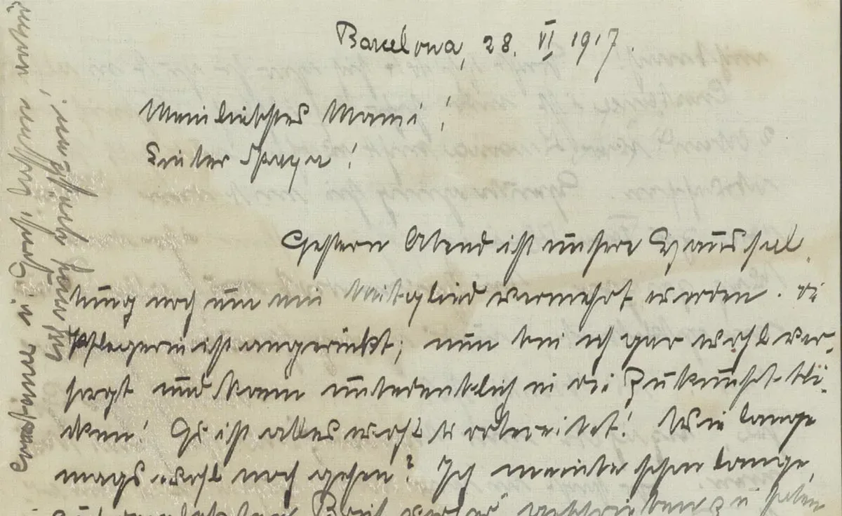 Brief von Helen von Wild aus der Zeit des Ersten Weltkriegs.