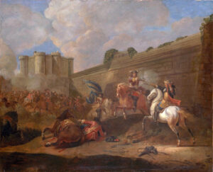 Skirmishes along the walls of the Bastille during the Fronde. Painting by an anonymous artist, Château de Versailles.