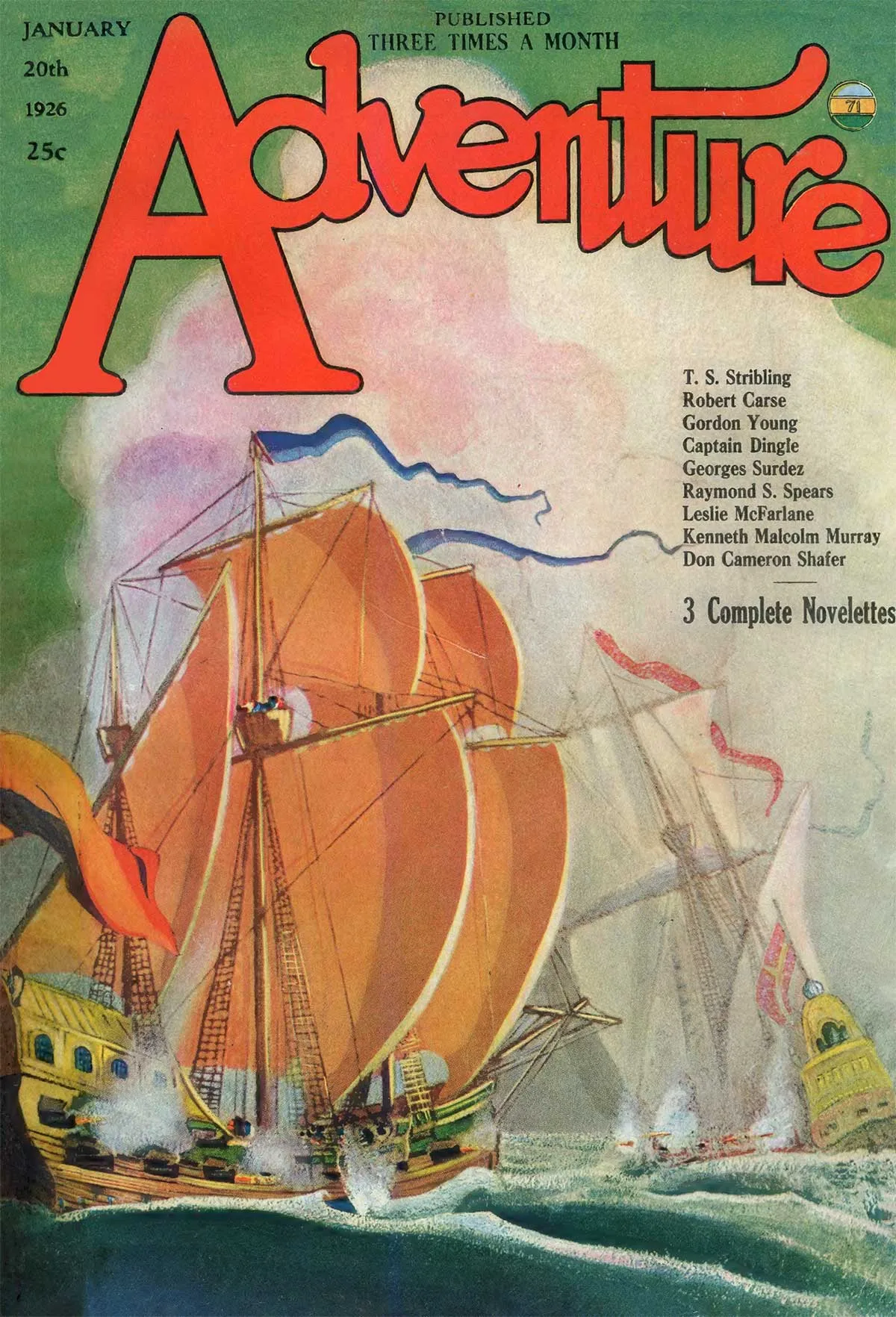 Cover des Adventure Magazins vom Januar 1926.