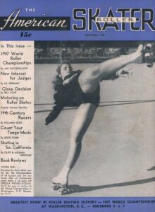 Cover of US roller skating magazine “American Skater”, November 1947.
