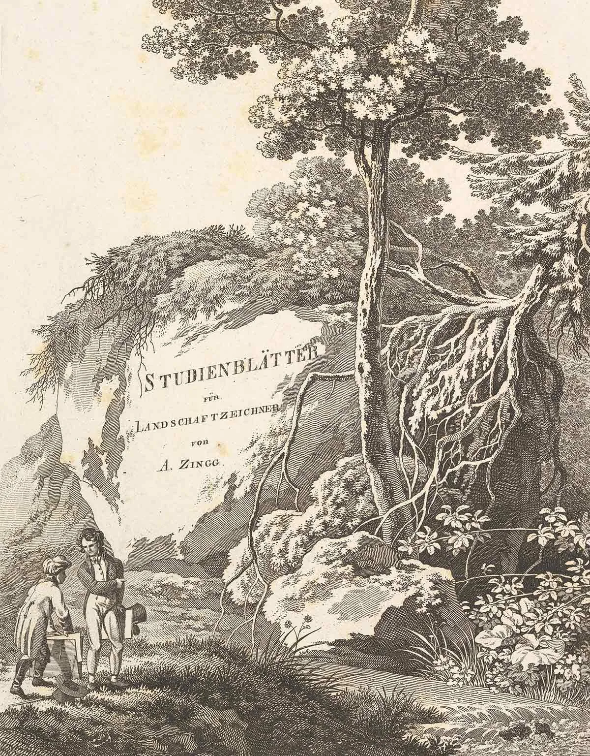 Die Studienblätter von Adrian Zingg halfen seinen Schülern, realistischer zu zeichnen.