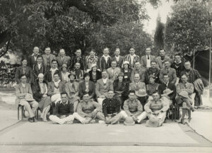 Eine Cricketgruppe der indischen Polizei, Amritsar, 1934.