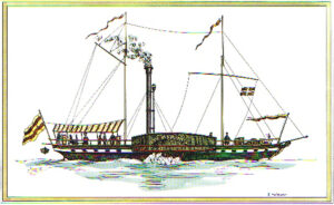 The Hessian soldiers travelled to Büsingen aboard this steam ship.