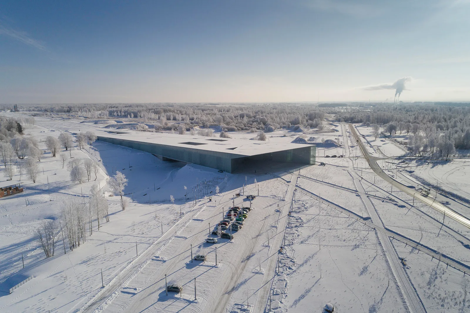 Das vom japanischen Architekten Tsuyoshi Tane erbaute Nationalmuseum im Winter.