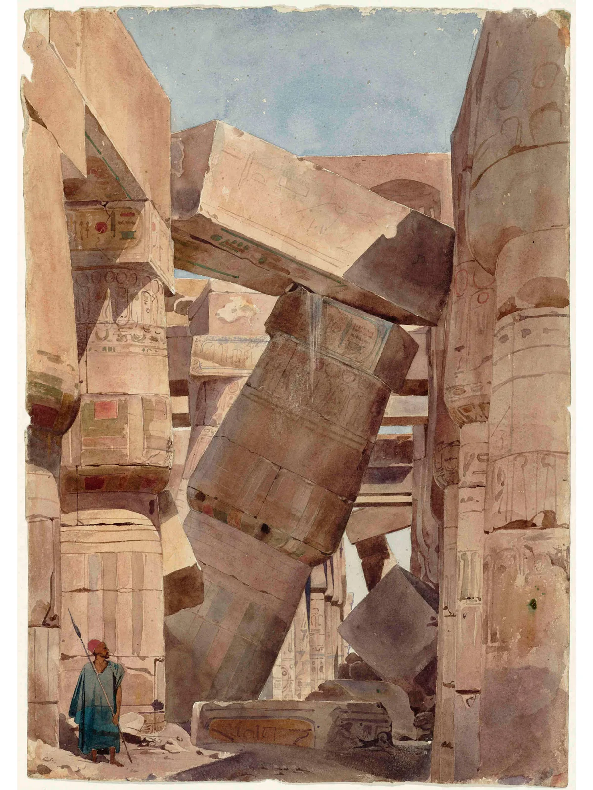 Charles Gleyre, «Der Tempel von Amun, Karnak», 1835.