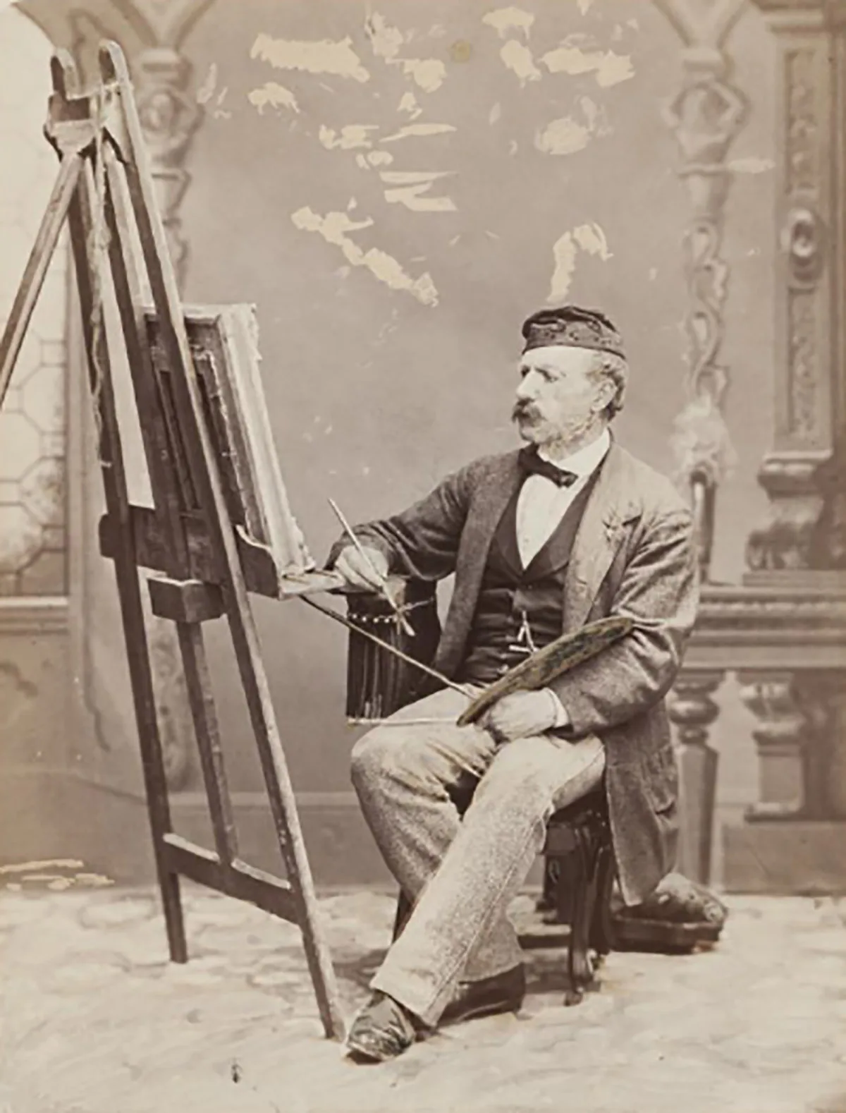 Der Maler, der sich fotografieren lässt: François Diday, aufgenommen 1868.