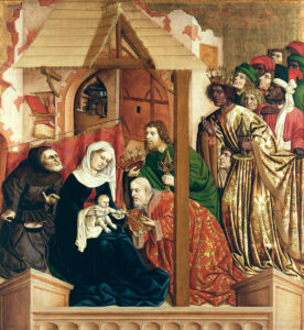 The Adoration of the Magi, outer wing of the Wurzach altar, 1437.