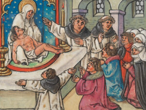 Dans la nuit du 24 au 25 juin 1507, la statue de la Pietà du couvent des Dominicains à Berne pleura des larmes de sang. Il s’avéra par la suite que celles-ci avaient été peintes par les moines du couvent.