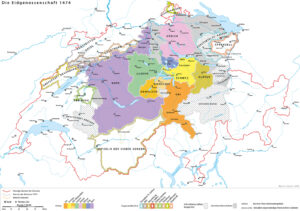Die Eidgenossenschaft um 1474.