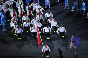 The Swiss delegation at the 2016 Paralympics in Rio.
