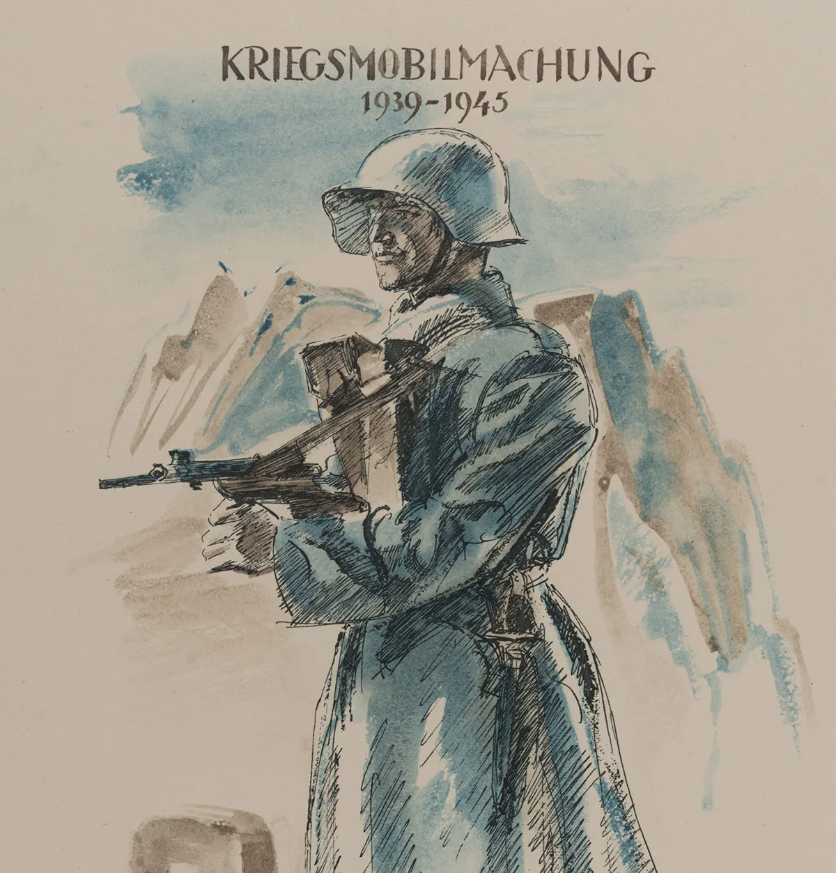 Der Zweite Weltkrieg wurde in der Schweiz als «Männersache» wahrgenommen. Gedrucktes Erinnerungsblatt an die Kriegsmobilmachung.