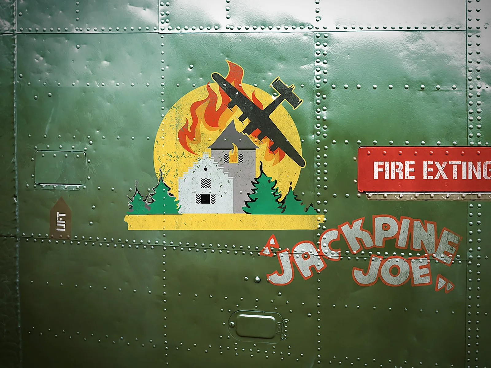 Im Juli 1944 stürzte ein Flugzeug namens «Jackpine Joe» im Zürcher Weinland ab. Ausgerechnet auf das Schloss des IKRK-Präsidenten. Illustration von Marco Heer.