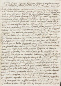 First letter from Taddeo Duno to Heinrich Bullinger dated August 9, 1549.