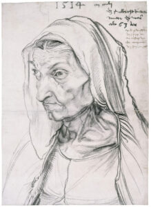Albrecht Dürer zeichnete seine Mutter, als diese 63 Jahre alt war.