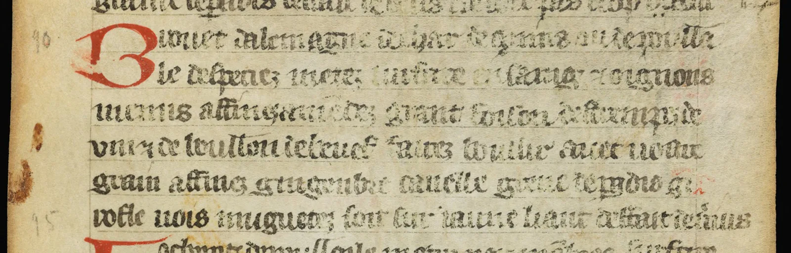 Anonymer Viandier, Schriftrolle aus der zweiten Hälfte des 13. Jahrhunderts mit einer Sammlung von 133 Kochrezepten.