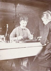 Autoportrait avec sa femme Siri à Gersau, 1886.
