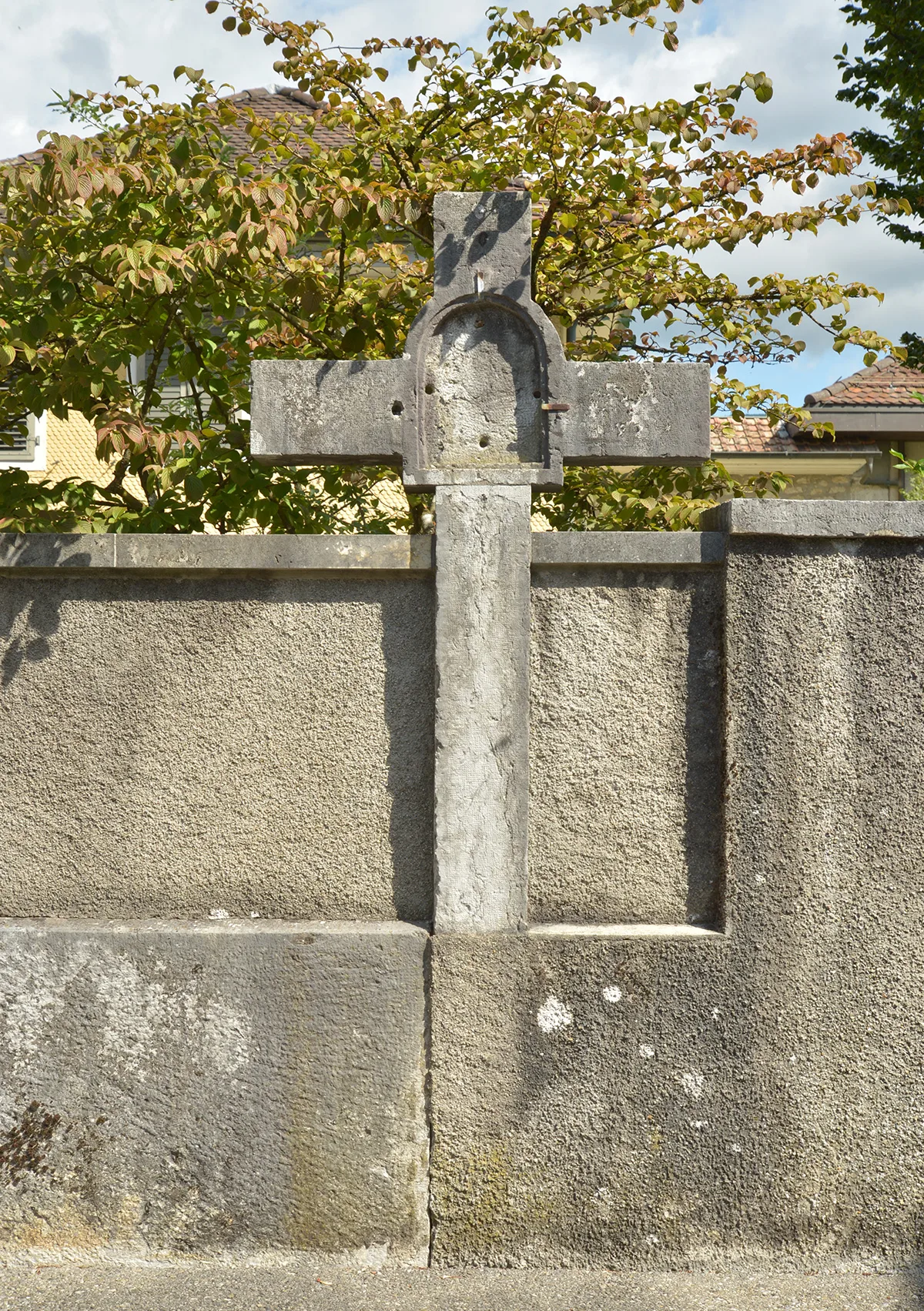 Erinnerungskreuz für das Duell von 1723 in der Greiben, nahe der Solothurner Altstadt.