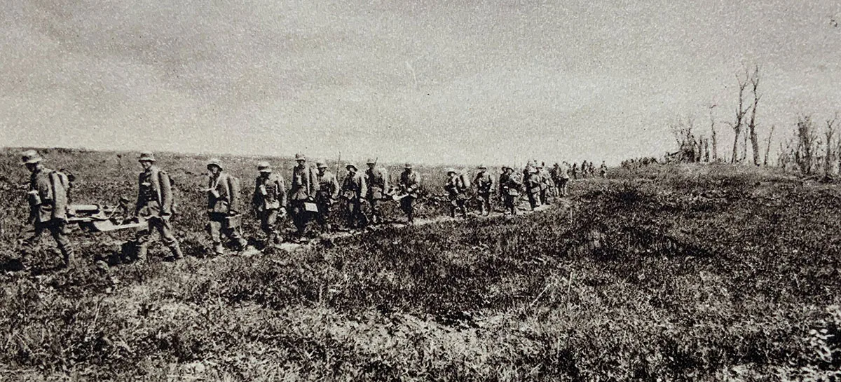 Soldaten im Ersten Weltkrieg in Frankreich.