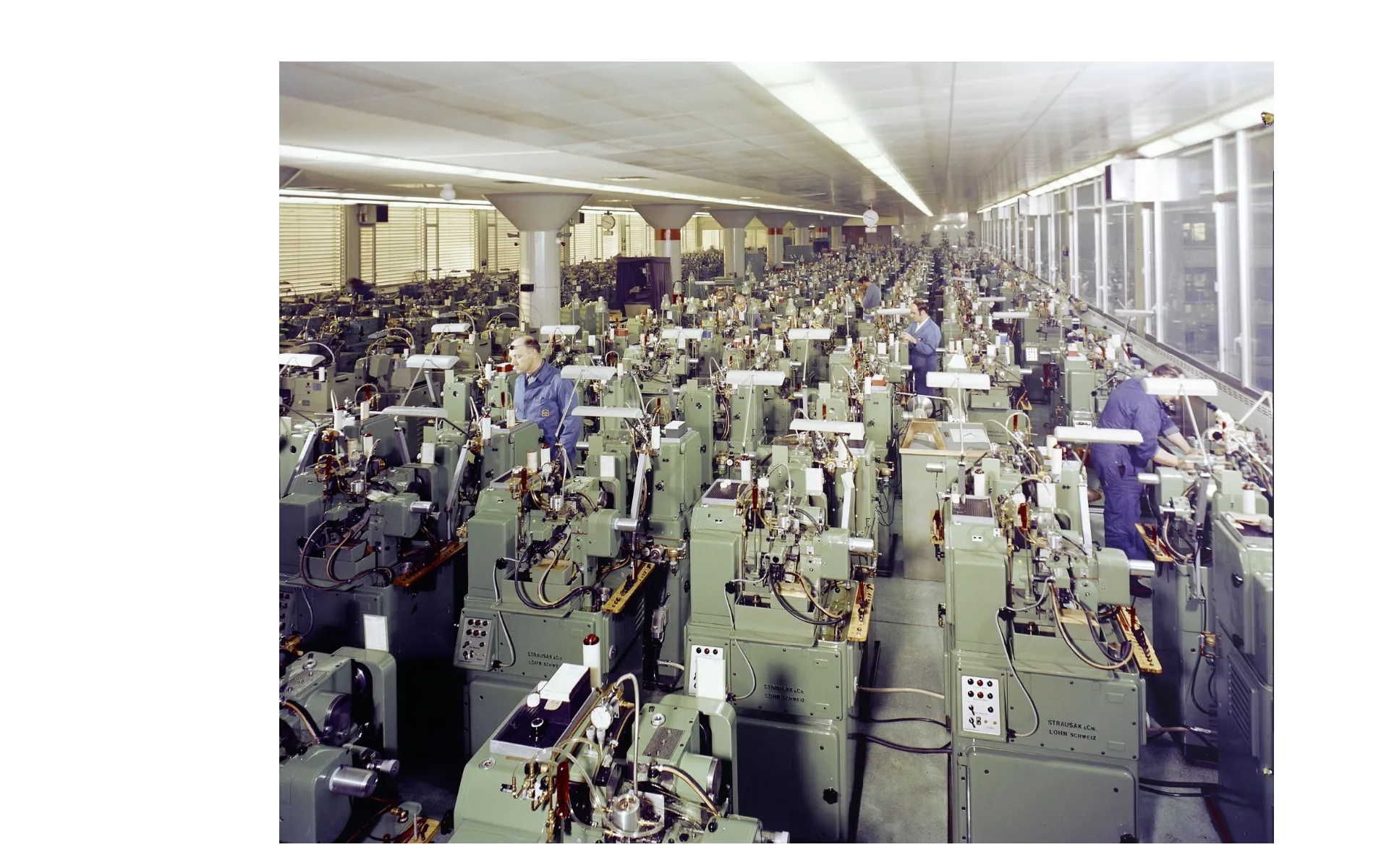 The factory floor at ETA, ca. 1960.