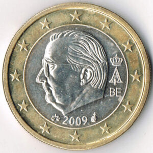 Le roi Albert II de Belgique sur la pièce de un euro.
