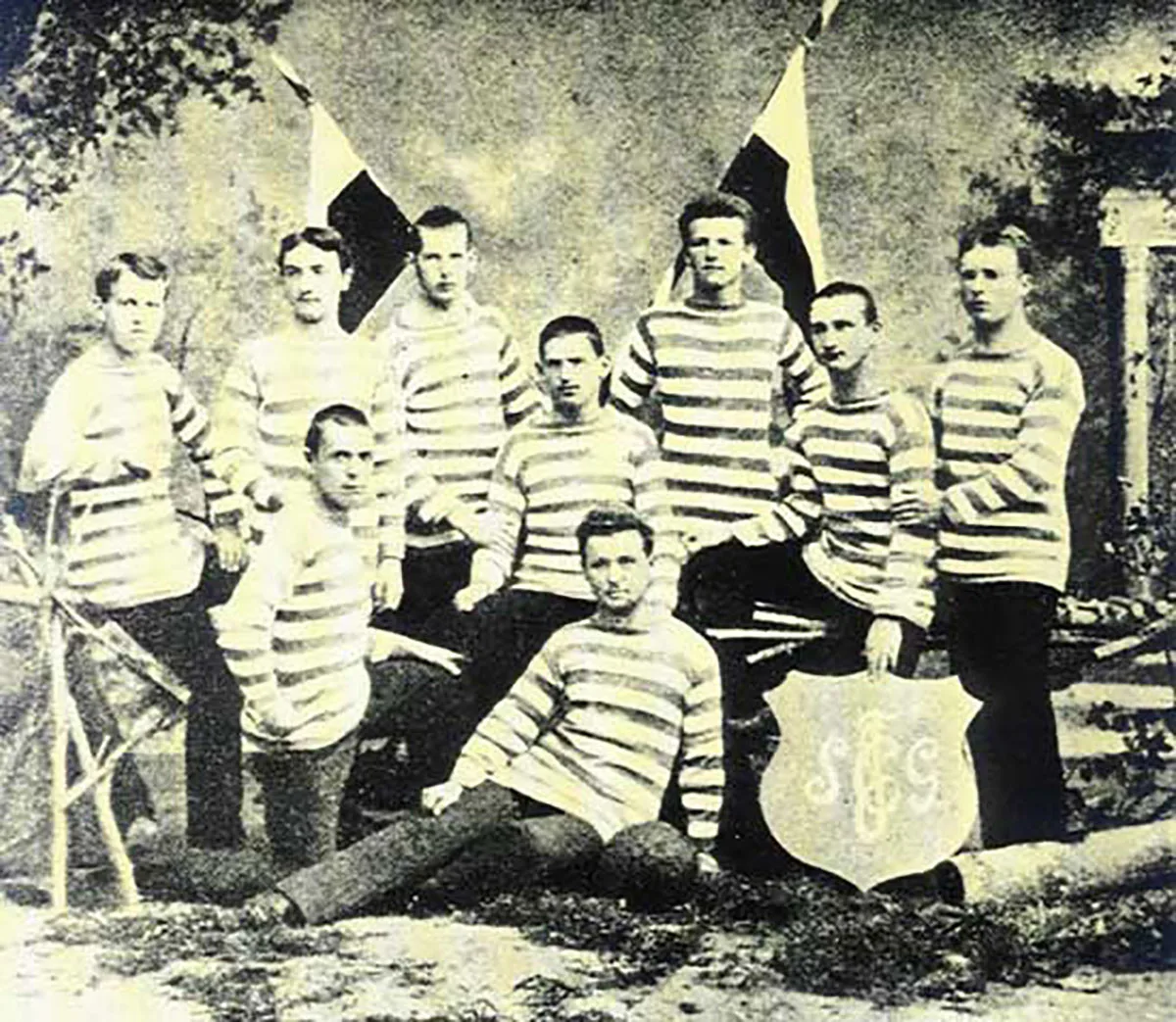 Mannschaft des FC St. Gallen um 1881.