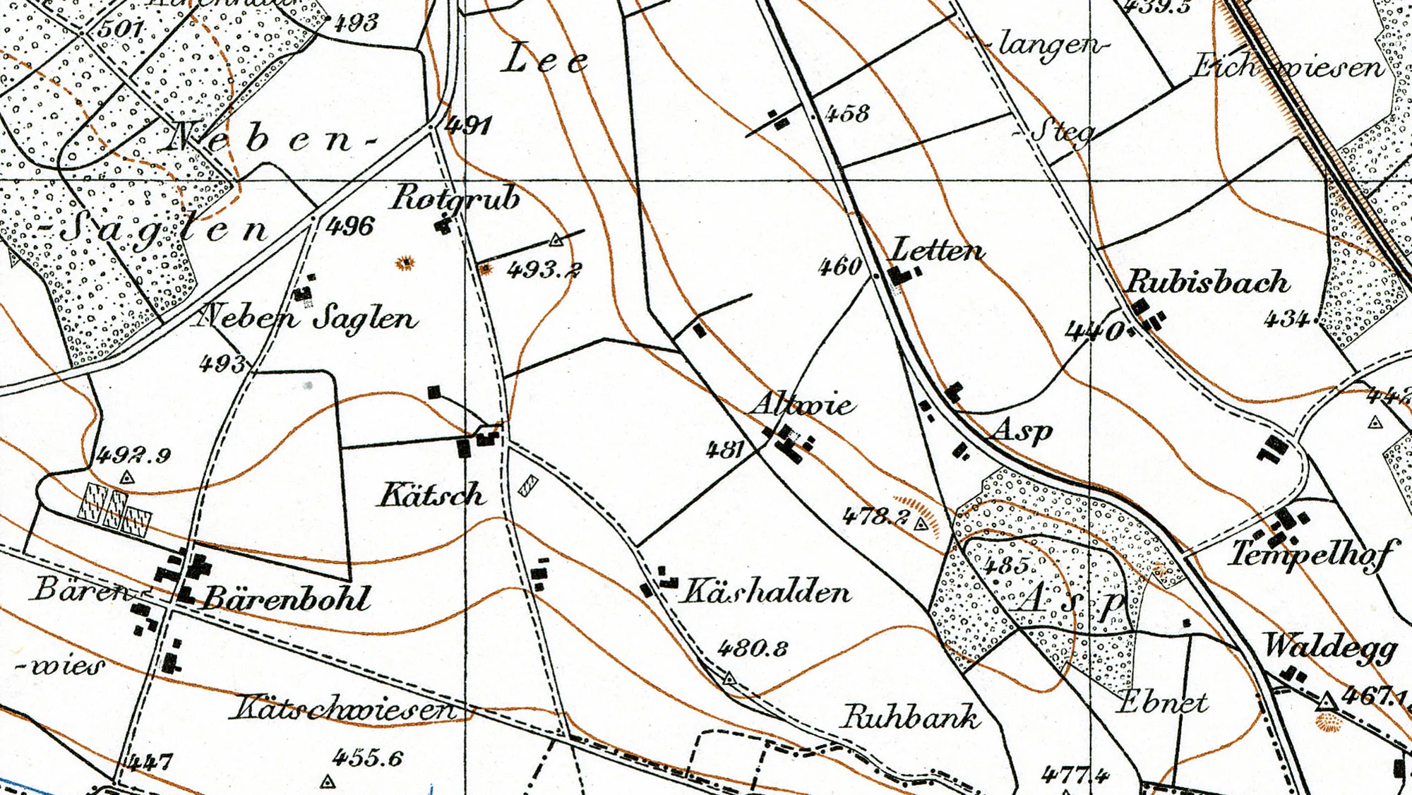 Ausschnitt aus der Karte LT TA 43, 1949.