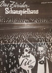 Programmflyer Schauspielhaus Zürich für die Spielzeit 1934/35.
