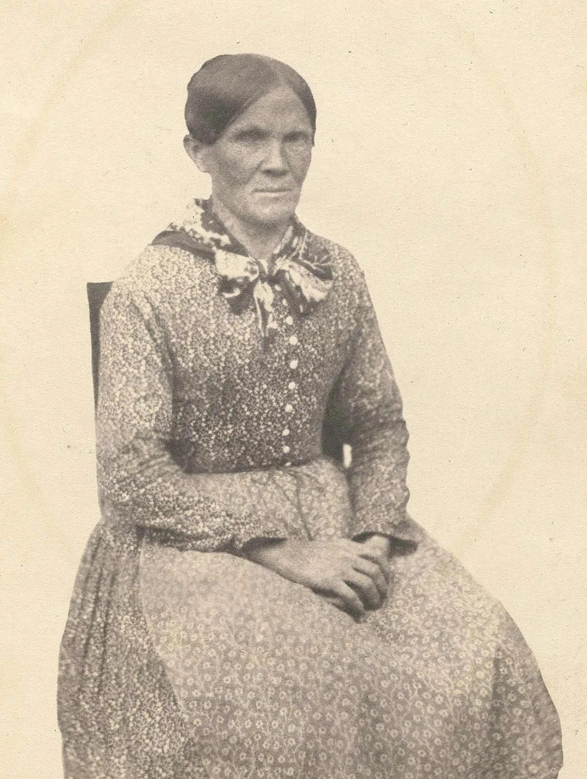 Polizeifoto von Klara Wendel, 1852/53.