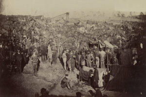 Fotografie des Lagers von Andersonville, 17. August 1864.