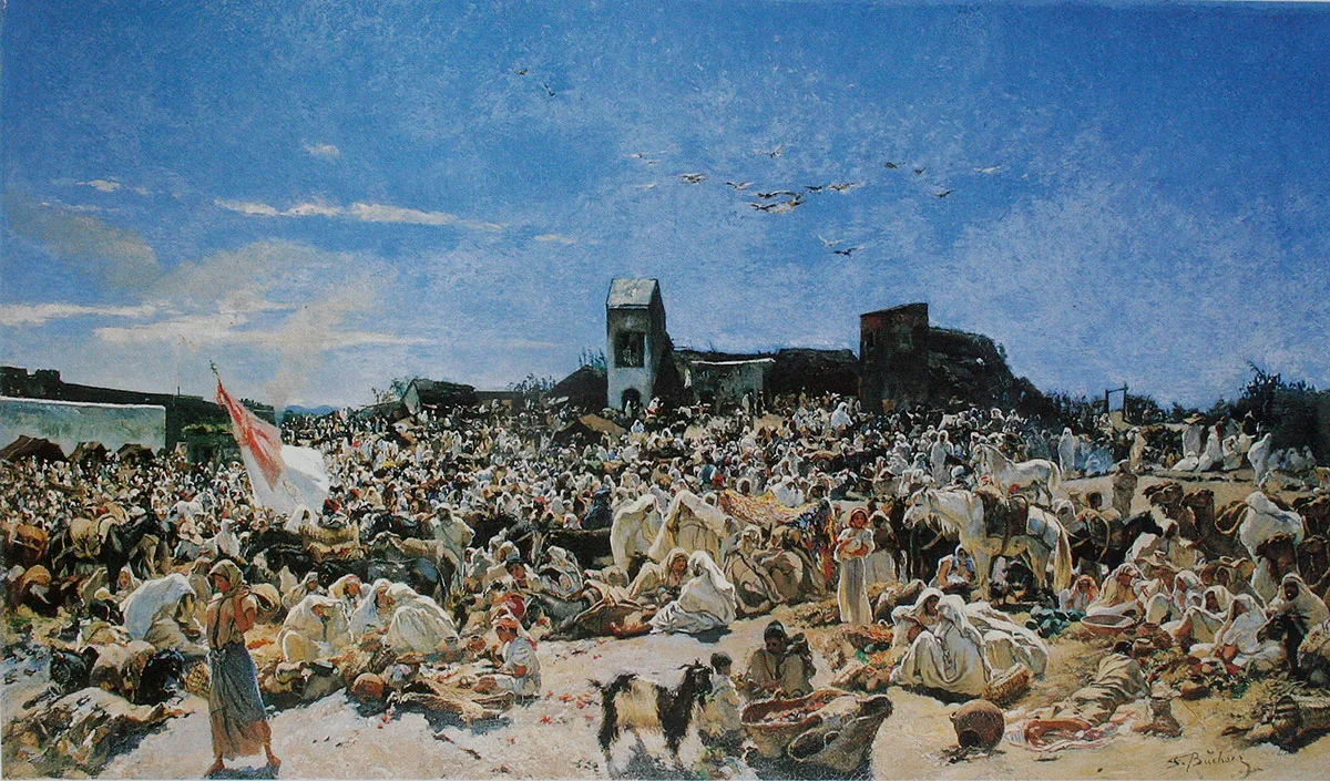 Frank Buchsers «Markt von Tanger» aus dem Jahr 1880.