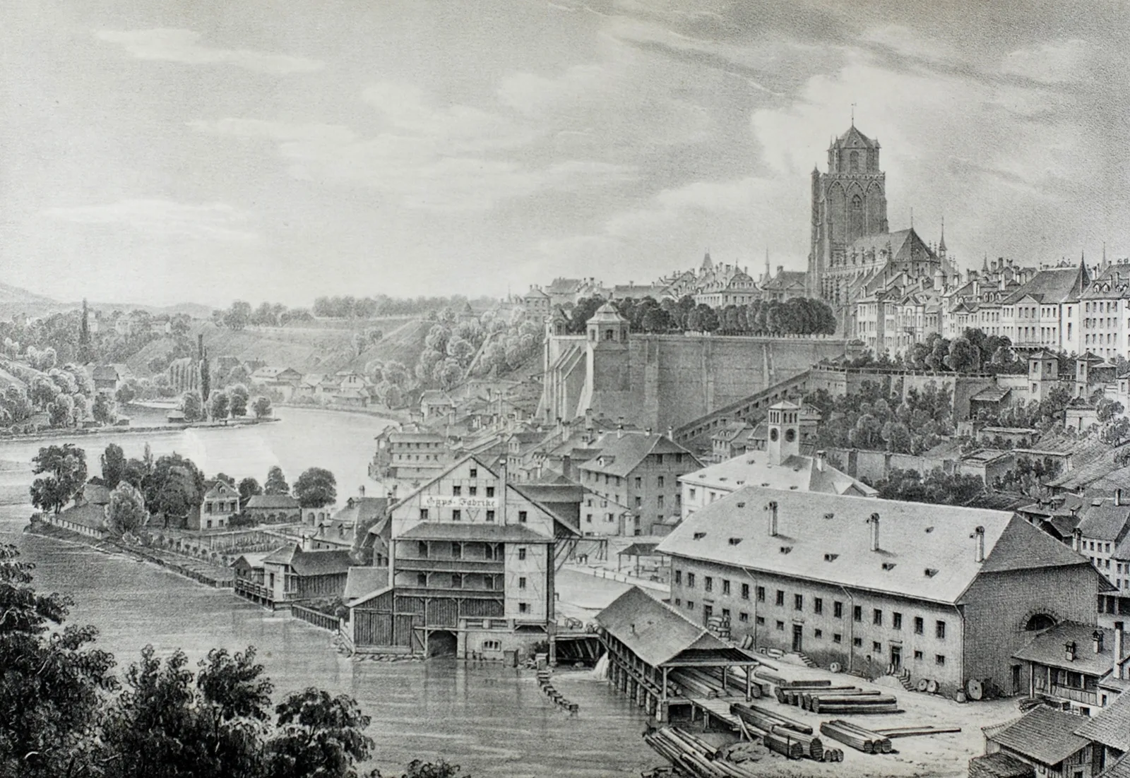 Ansicht aus Möllingers Mappenwerk: Bern, 1844.