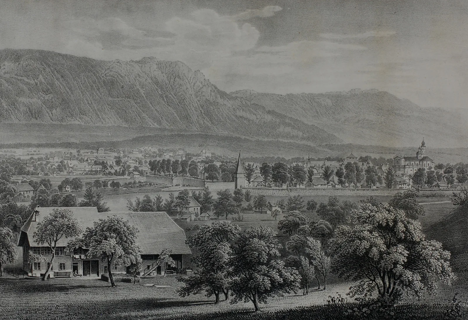 Ansicht aus Möllingers Mappenwerk: Solothurn, 1844.