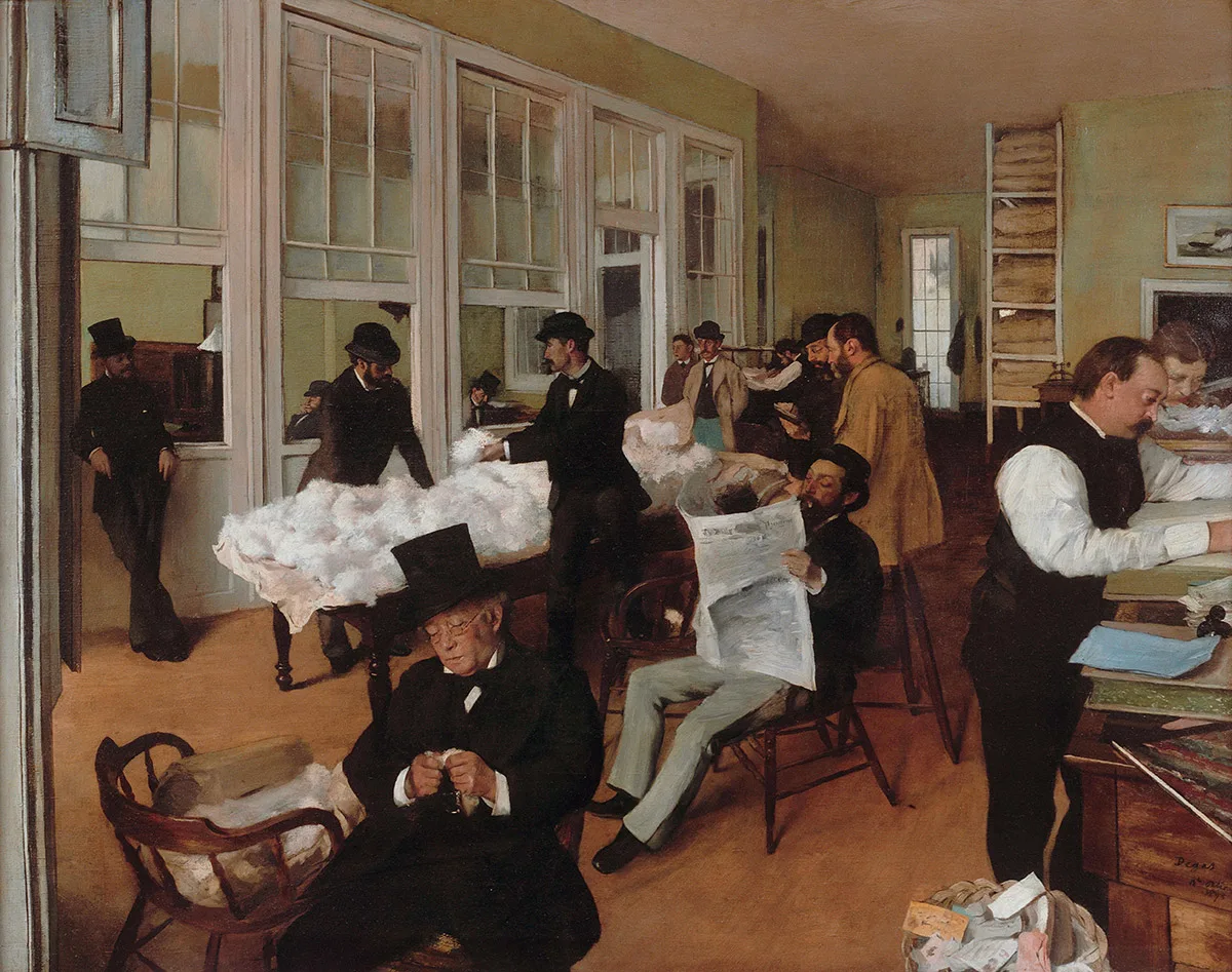 Edgar Degas' Gemälde Baumwollkontor in New Orleans von 1873.