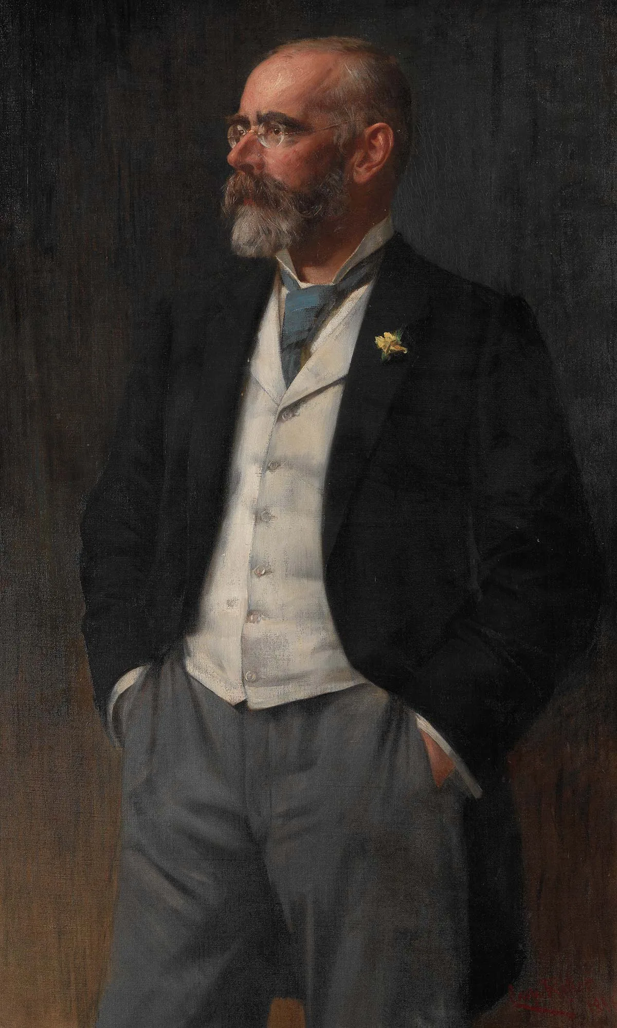 Porträt von Heinrich Angst, gemalt von Caspar Ritter, 1897.