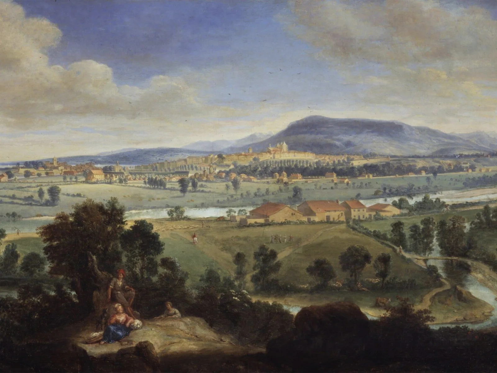 Genf und Umgebung zwichen 1715 und 1719. Gemalt von Robert Gardelle (1682-1766).