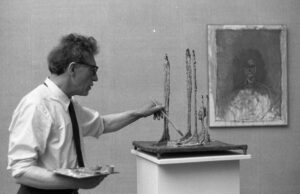 Alberto Giacometti 1962 in Venedig.
