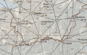 Rayé de la carte: le sommet de La Ruinette remplaça la Rosablanche comme point fixe du réseau de triangulation de 1962.
