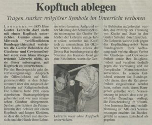 Seite 3 vom Walliser Bote vom 20.11.1997.