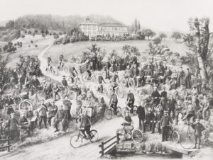 Photo de groupe de l’association cycliste de Flawil (SG), 1902: ici aussi, les femmes sont en minorité.